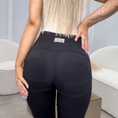 Legginsy wysmuklające Double Push /  BLACK /   XS - S - M - L - XL